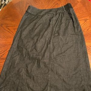 Woman Within long black denim skirt New 16W